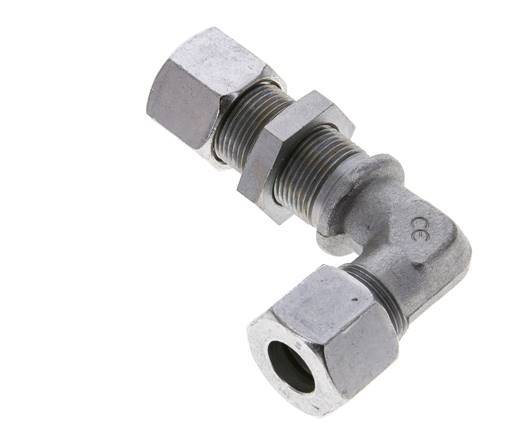 14S Zink plated Steel Elbow Cutting Fitting Bulkhead 630 bar ISO 8434-1