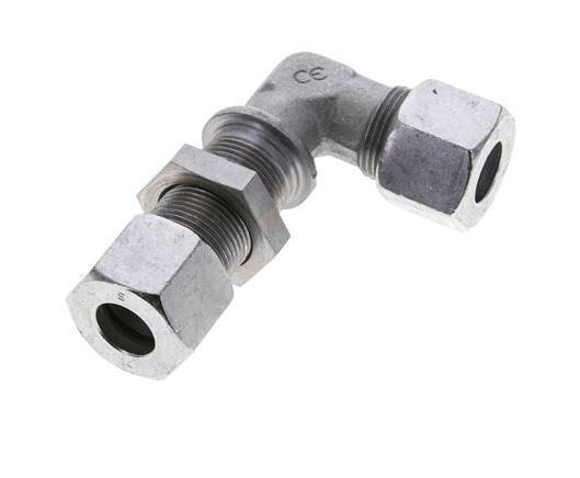 14S Zink plated Steel Elbow Cutting Fitting Bulkhead 630 bar ISO 8434-1