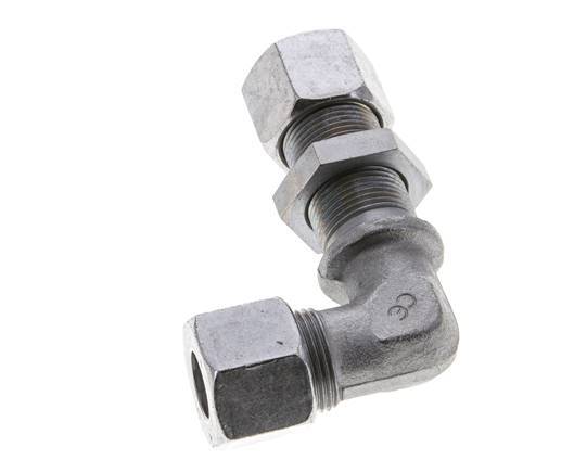 14S Zink plated Steel Elbow Cutting Fitting Bulkhead 630 bar ISO 8434-1