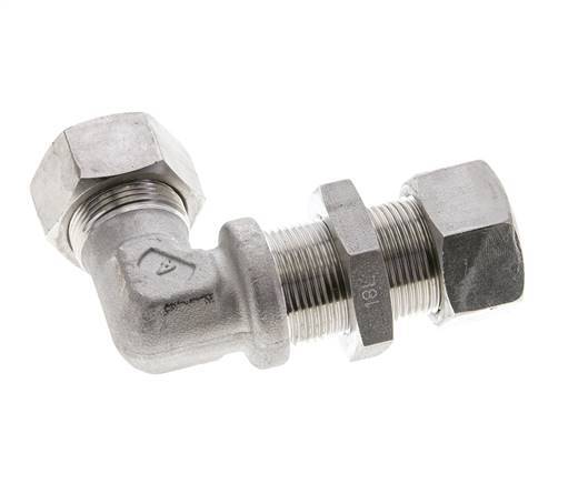 18L Stainless Steel Elbow Cutting Fitting Bulkhead 315 bar ISO 8434-1