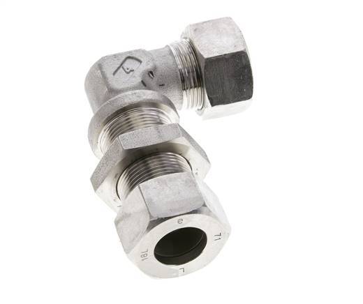 18L Stainless Steel Elbow Cutting Fitting Bulkhead 315 bar ISO 8434-1