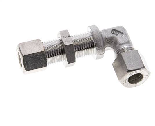 10L Stainless Steel Elbow Compression Fitting Bulkhead 315 bar ISO 8434-1