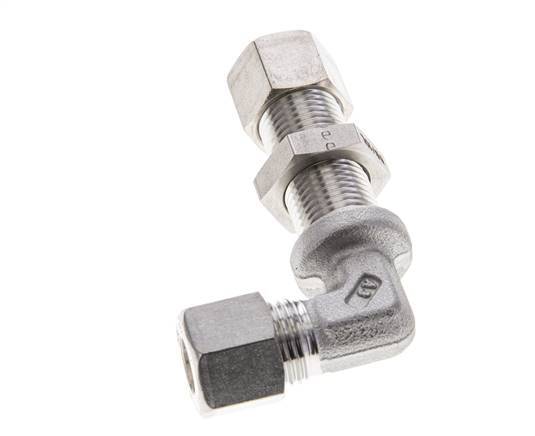 10L Stainless Steel Elbow Compression Fitting Bulkhead 315 bar ISO 8434-1