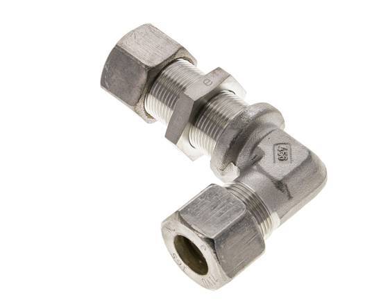 16S Stainless Steel Elbow Compression Fitting Bulkhead 400 bar ISO 8434-1