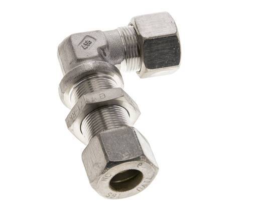 16S Stainless Steel Elbow Compression Fitting Bulkhead 400 bar ISO 8434-1