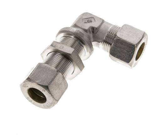 16S Stainless Steel Elbow Compression Fitting Bulkhead 400 bar ISO 8434-1