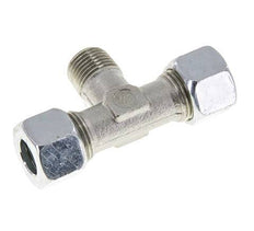 12L y M16x1,5 (con) Accesorio de corte en T de acero galvanizado con rosca macho 315 bar ISO 8434-1