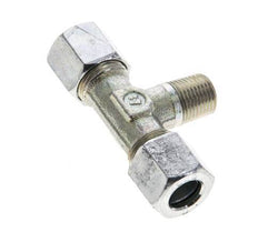 8LL & R1/8'' Racor en T de acero zincado con rosca macho 100 bar ISO 8434-1
