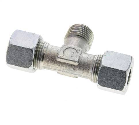 Accesorio de corte en T de acero con forma de T 14S y R1/2'' con rosca macho 630 bar ISO 8434-1