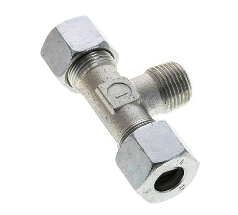 Accesorio de corte en T de acero con forma de T 14S y R1/2'' con rosca macho 630 bar ISO 8434-1