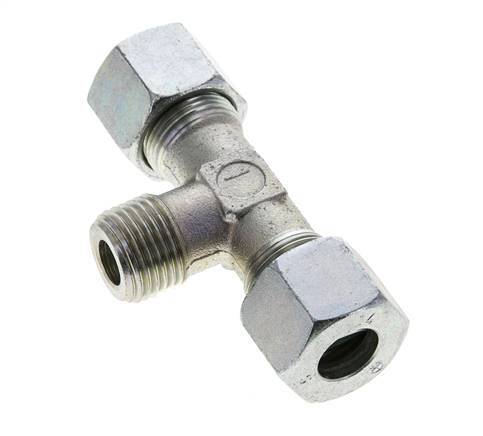 Accesorio de corte en T de acero con forma de T 14S y R1/2'' con rosca macho 630 bar ISO 8434-1