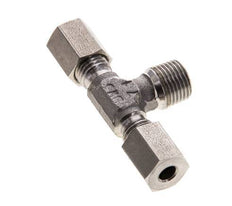 Accesorio de corte en T de acero inoxidable 4LL y R1/8'' con rosca macho 100 bar ISO 8434-1