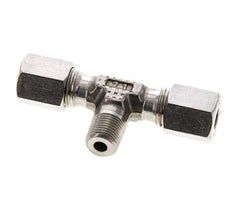 Accesorio de corte en T de acero inoxidable 6L y R1/8'' con rosca macho 315 bar ISO 8434-1