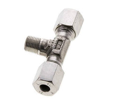 Accesorio de corte en T de acero inoxidable 6L y R1/8'' con rosca macho 315 bar ISO 8434-1