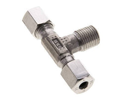 Accesorio de corte en T de acero inoxidable 6L y R1/4'' con rosca macho 315 bar ISO 8434-1