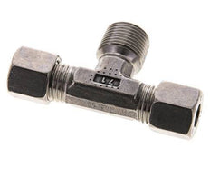 Accesorio de corte en T de acero inoxidable 8L y R3/8'' con rosca macho 315 bar ISO 8434-1
