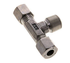 Accesorio de corte en T de acero inoxidable 8L y R3/8'' con rosca macho 315 bar ISO 8434-1