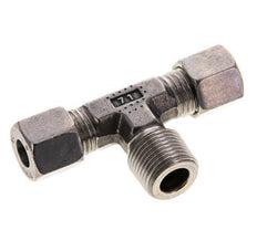 Accesorio de corte en T de acero inoxidable 8L y R3/8'' con rosca macho 315 bar ISO 8434-1
