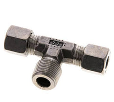 Accesorio de corte en T de acero inoxidable 8L y R3/8'' con rosca macho 315 bar ISO 8434-1