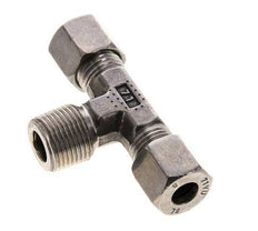Accesorio de corte en T de acero inoxidable 8L y R3/8'' con rosca macho 315 bar ISO 8434-1