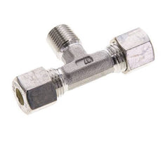 Accesorio de compresión en T de acero inoxidable 8L y R1/4'' con rosca macho 315 bar ISO 8434-1