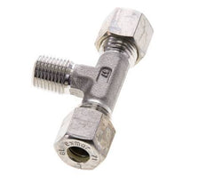 Accesorio de compresión en T de acero inoxidable 8L y R1/4'' con rosca macho 315 bar ISO 8434-1