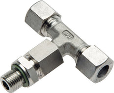 Accesorio de corte en T de acero inoxidable 6L y M10x1 con rosca macho 315 bar ajustable ISO 8434-1