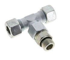 20S y G3/4'' Racor en T de acero galvanizado con rosca macho 400 bar ajustable ISO 8434-1