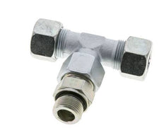 20S y G3/4'' Racor en T de acero galvanizado con rosca macho 400 bar ajustable ISO 8434-1