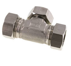 Accesorio de corte en T de acero inoxidable de 35L con rótula 160 bar ajustable ISO 8434-1