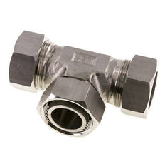 Accesorio de corte en T de acero inoxidable de 35L con rótula 160 bar ajustable ISO 8434-1