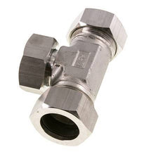 Accesorio de corte en T de acero inoxidable de 35L con rótula 160 bar ajustable ISO 8434-1