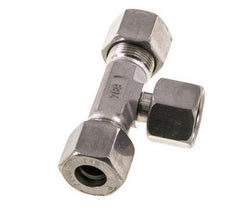 Accesorio de corte en T de acero inoxidable 14S con rótula 630 bar ajustable ISO 8434-1
