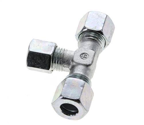 8L & 10L Zink plated Steel T-Shape Tee Cutting Fitting 315 bar ISO 8434-1