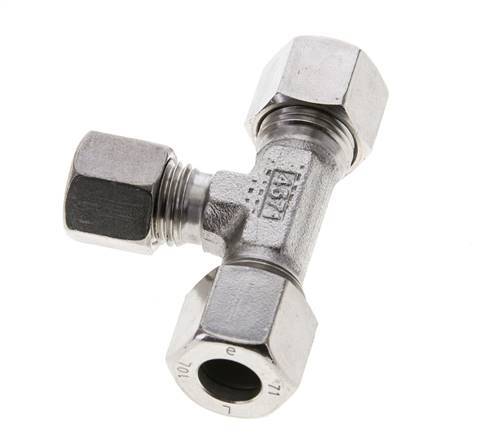 8L & 10L Stainless Steel T-Shape Tee Cutting Fitting 315 bar ISO 8434-1