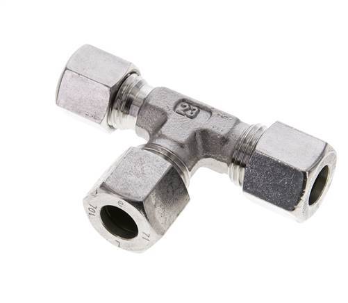 8L & 10L Stainless Steel Right Angle Tee Cutting Fitting 315 bar ISO 8434-1