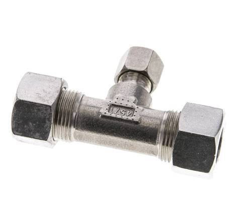 8L & 15L Stainless Steel T-Shape Tee Cutting Fitting 315 bar ISO 8434-1