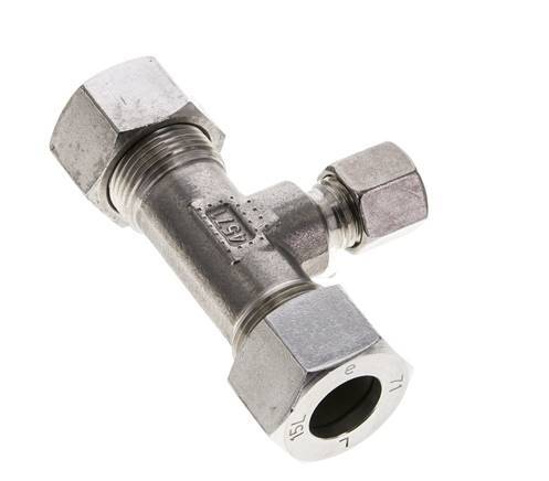 8L & 15L Stainless Steel T-Shape Tee Cutting Fitting 315 bar ISO 8434-1