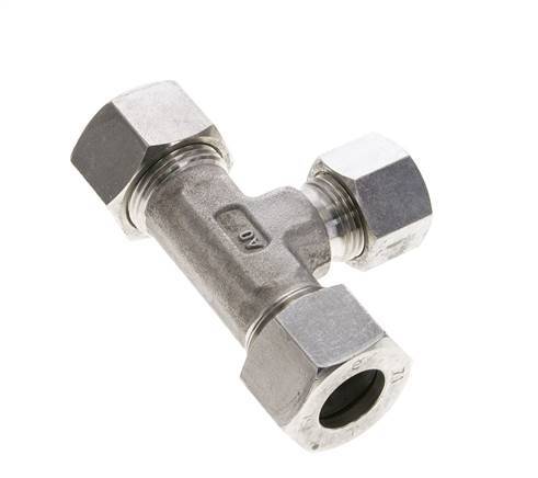 12L & 15L Stainless Steel T-Shape Tee Cutting Fitting 315 bar ISO 8434-1