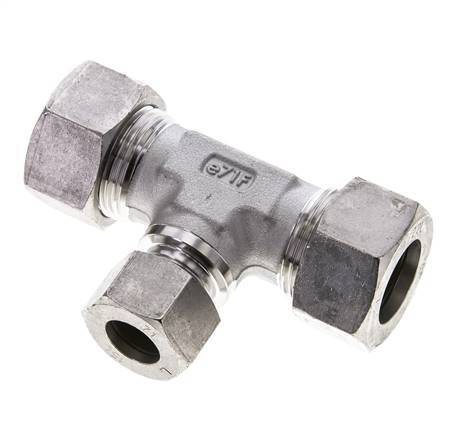 15L & 22L Stainless Steel T-Shape Tee Cutting Fitting 160 bar ISO 8434-1