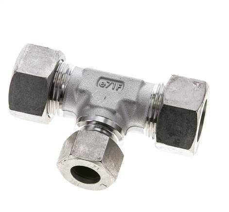 15L & 22L Stainless Steel T-Shape Tee Cutting Fitting 160 bar ISO 8434-1