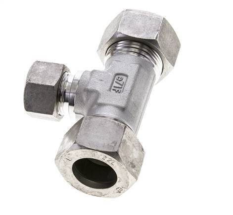 15L & 22L Stainless Steel T-Shape Tee Cutting Fitting 160 bar ISO 8434-1