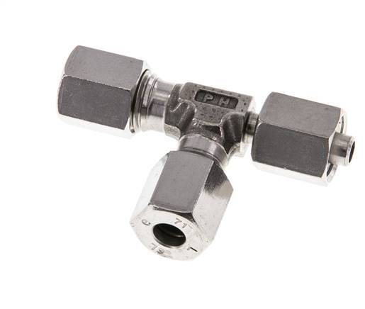 Accesorio de corte en T en ángulo recto de acero inoxidable 6L con barra giratoria 315 ajustable ISO 8434-1