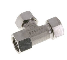 Accesorio de corte en T en ángulo recto de acero inoxidable 22L con rótula 160 bar FKM ajustable ISO 8434-1