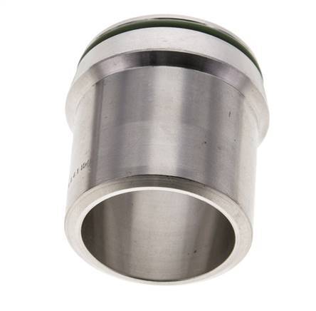 42x4mm Stainless Steel Straight with Welding End 160 bar FKMO-ring ISO 8434-1