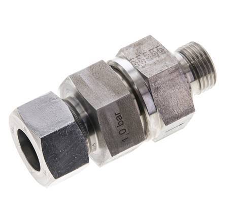 Hydraulic Check Valve Cutting Ring 18L (M26x1.5) & G1/2'' Male Stainless Steel 1-160bar (15-2320)psi Tube-Thread ISO 8434-1