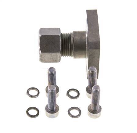 Brida de bomba LK 35 Acero con 12L (M18x1,5)