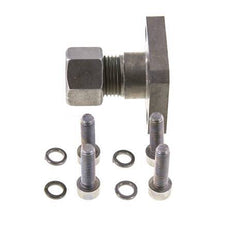 Brida de bomba LK 35 Acero con 12L (M18x1,5)