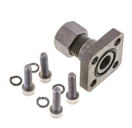 Brida de bomba LK 35 Acero con 12L (M18x1,5)