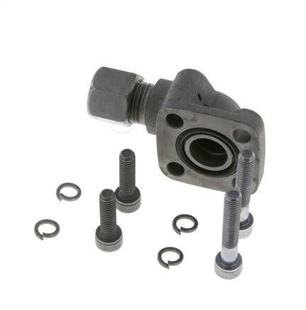 LK 35 Codo Brida de bomba Fundición maleable con 10L (M16x1,5)